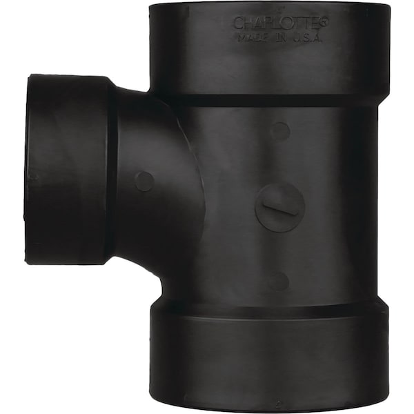 Charlotte Pipe And Foundry 3 x 3 x 2 In. Hub x Hub x Hub Reducing Sanitary ABS Waste & Vent Tee ABS 00401 1400HA - main